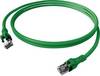 Easylan CPP1OGAGAG0015 RJ45 mrežni kabel, Patch kabel CAT 6a S/FTP 1.50 m zelena dvostruko zaštićen, bez halogena, vatrostalan 1 St.