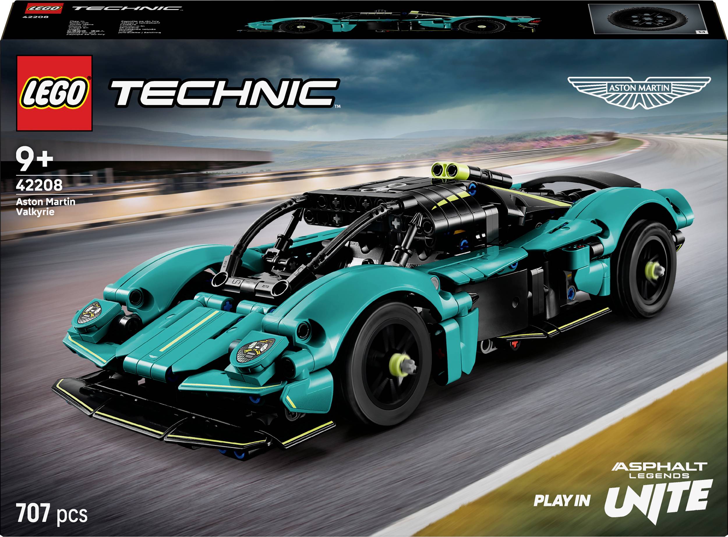 LEGO Technic set 'Aston Martin Valkyrie' za djecu od 9 godina. Model automobila s 707 dijelova u dizajnu trkaćeg vozila.