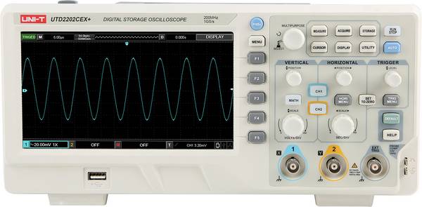 Uni-T UTD2202CEX+ digitalni osciloskop  200 MHz  1 GSa/s 64 kpts  digitalni osciloskop s memorijom (ods) 1 St.
