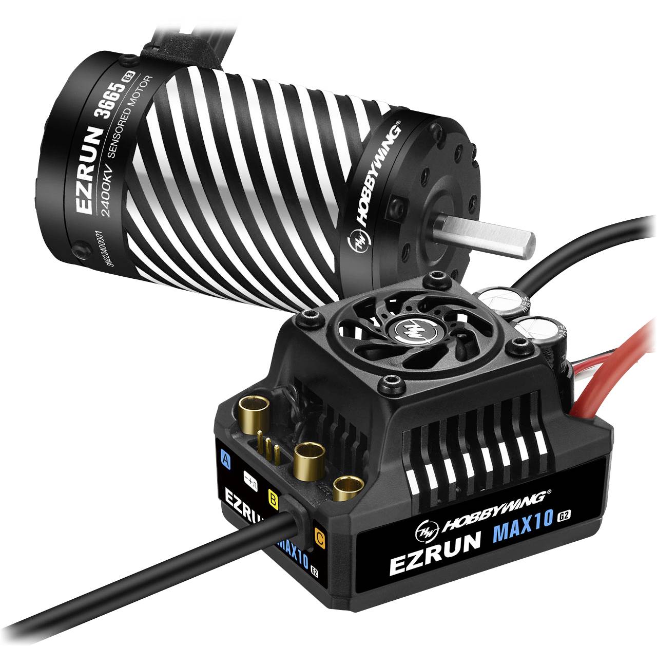 Beskućinski motor i ESC sustav od Hobbywinga. EZRun 3652 G3 motor i EZRun MAX10 ESC dizajnirani su za RC vozila.