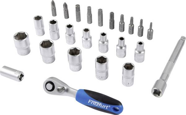 FRITZFURT  komplet nasadnih ključeva metrički 1/4" (6.3 mm) 25-dijelni 6100-3025