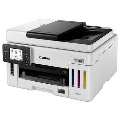 Višenamjenski pisač Canon, model MegaTank Maxify GX7050, s dodirnim upravljačkim panelom i prozorčićima za praćenje razine tinte.
