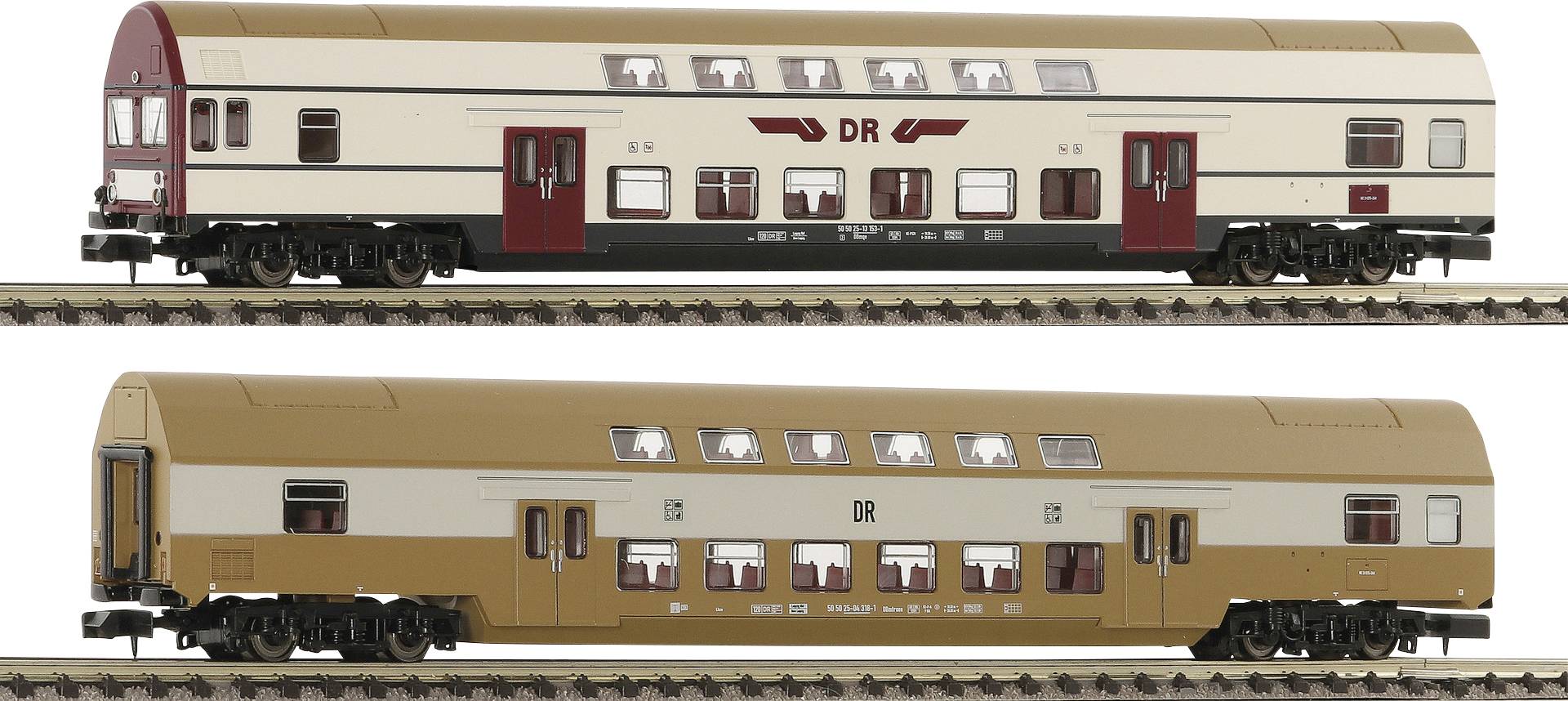Fleischmann 6260074 N Set od 2 1: DBmue, DBmq dvokatna kola DR