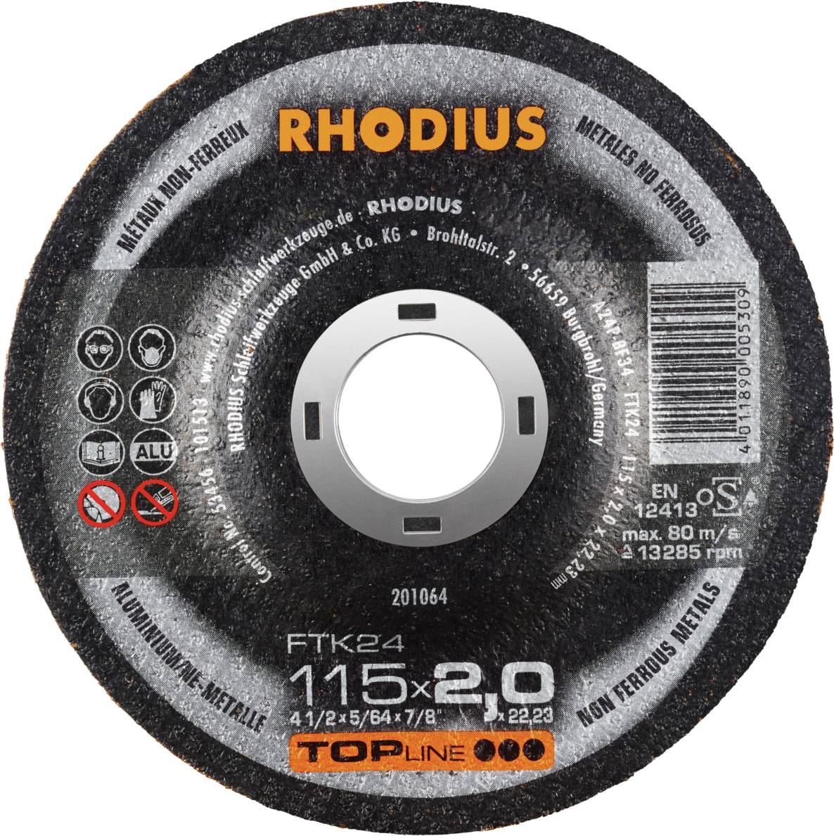 Rhodius FTK24 201064 Doorslijpschijfset 25 stuk(s) Non-ferrometaal