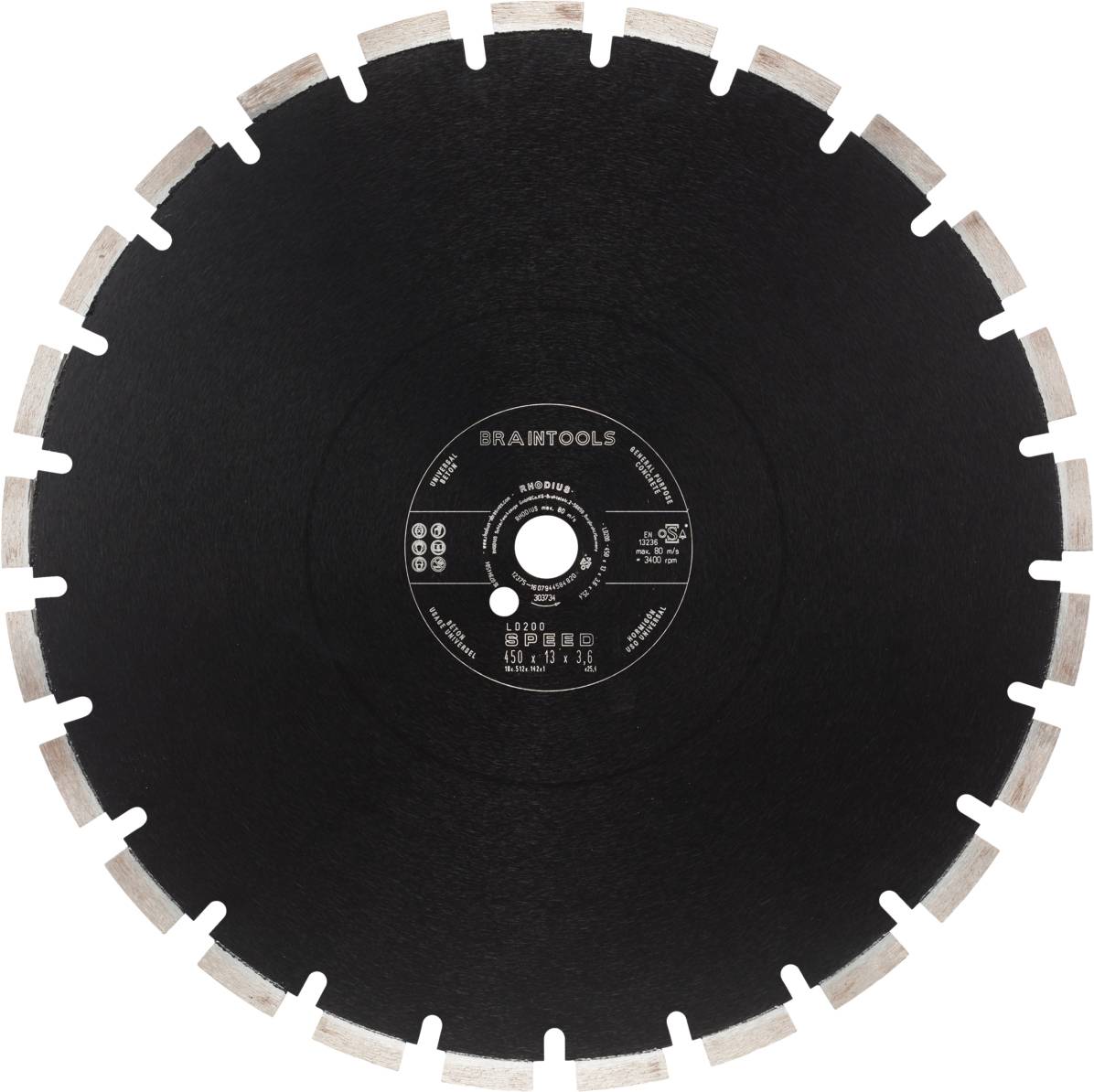 Rhodius LD200 SPEED 303734 Diamanten doorslijpschijf 1 stuk(s) Beton