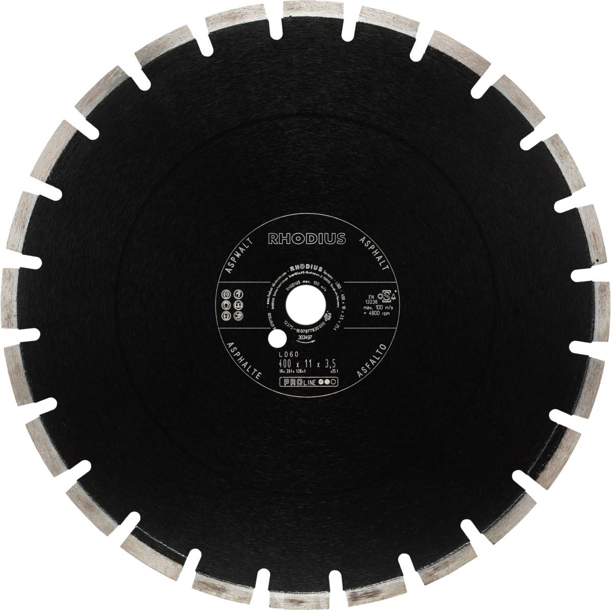 Rhodius LD60 303497 Diamanten doorslijpschijf 1 stuk(s) Asfalt