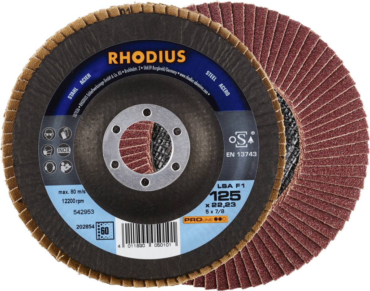 Rhodius 202854 LSA F1 Lamellenschijf Korrelgrootte (num) 60 Staal 10 stuk(s)