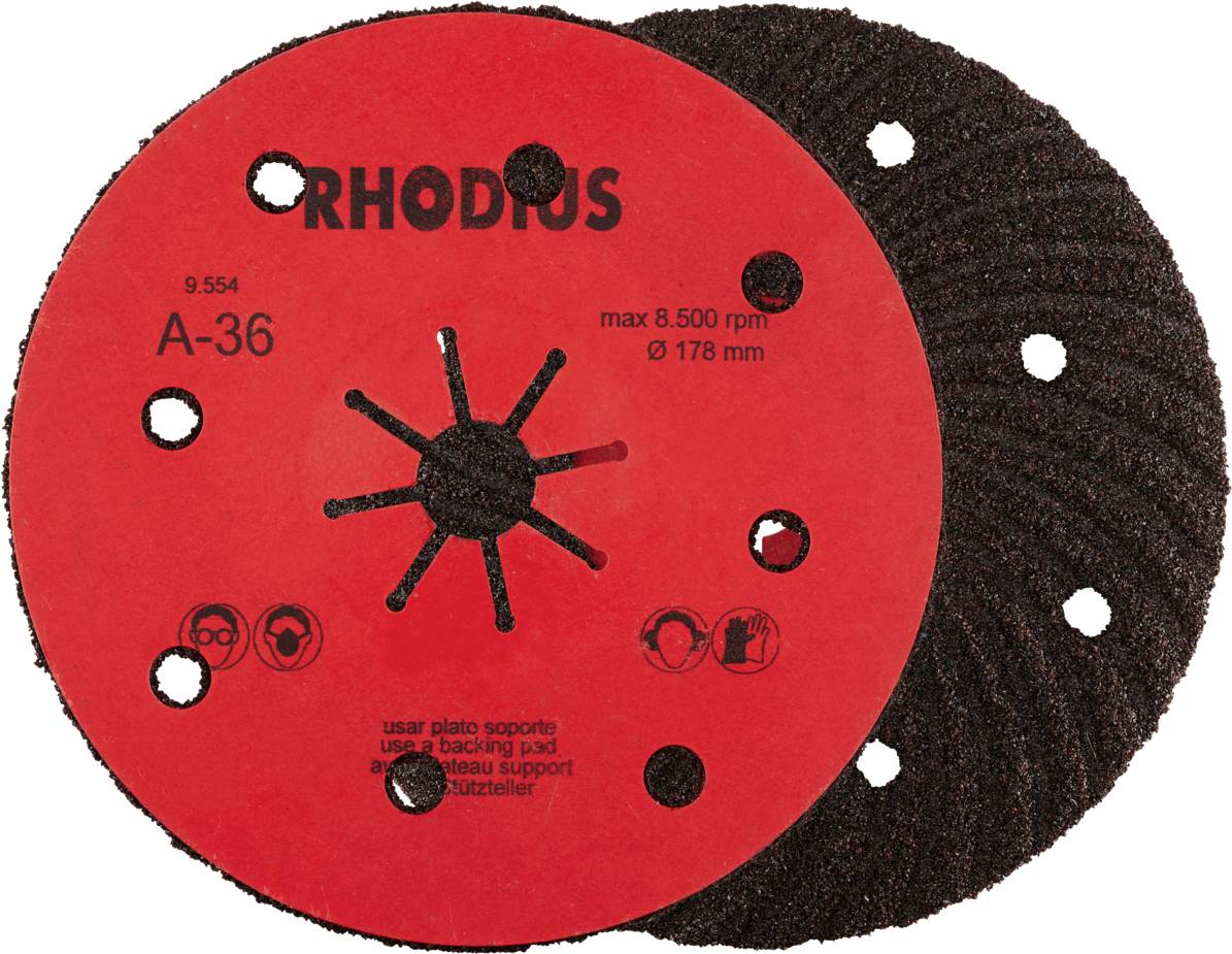 Rhodius 305486 Fiberschijf Diameter 125 mm Korrelgrootte (num): 36 25 stuk(s)
