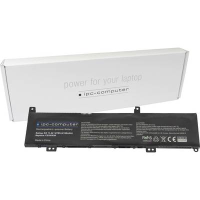 Laptop baterija od 'ipc-computer', punjiva, Li-Polymer, 11,4V, 46Wh, 4050mAh. Pakiranja u pozadini.