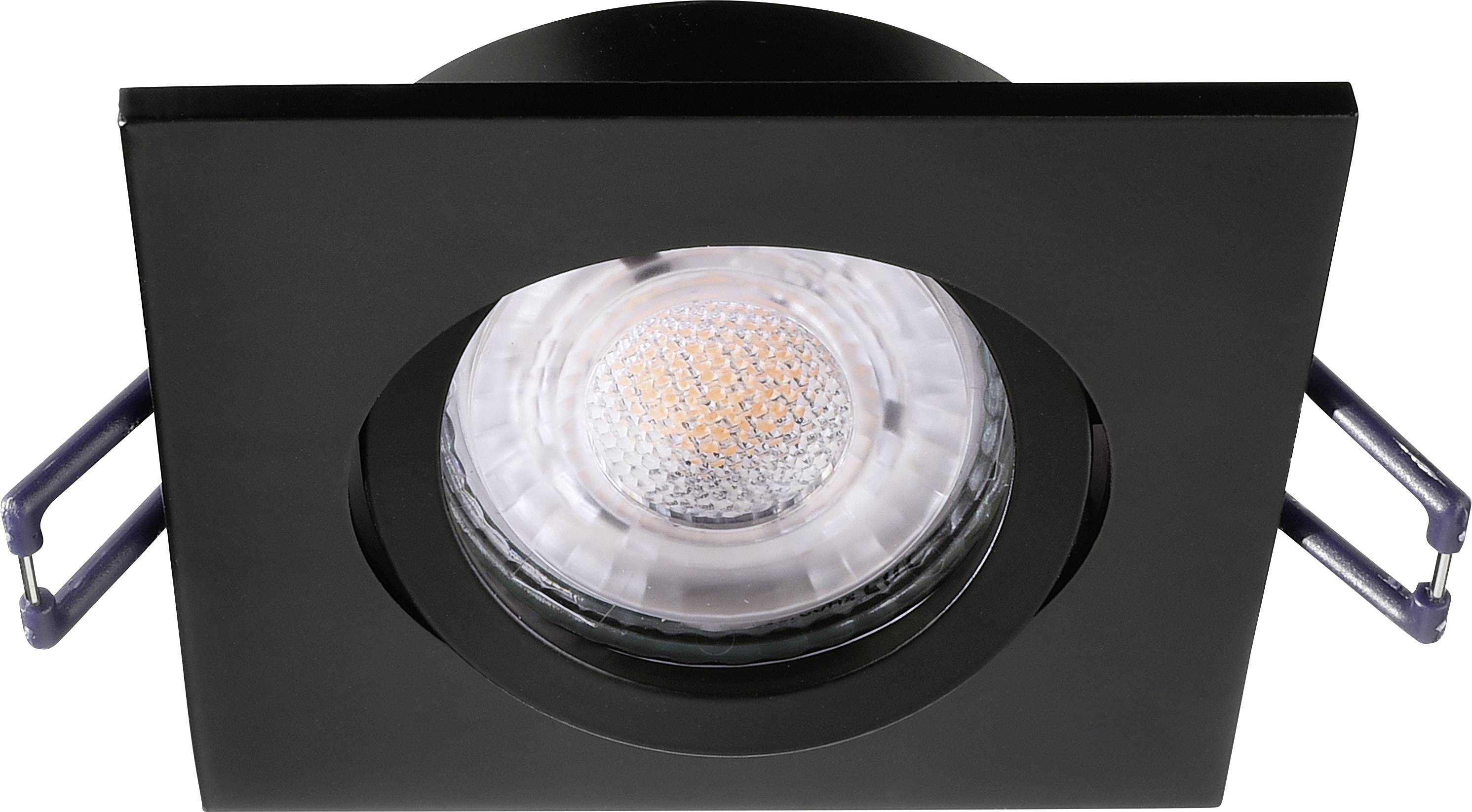 Deko Light Samsola, eckig, Schwarz 110049 Plafondspot GU10 Zwart (mat)