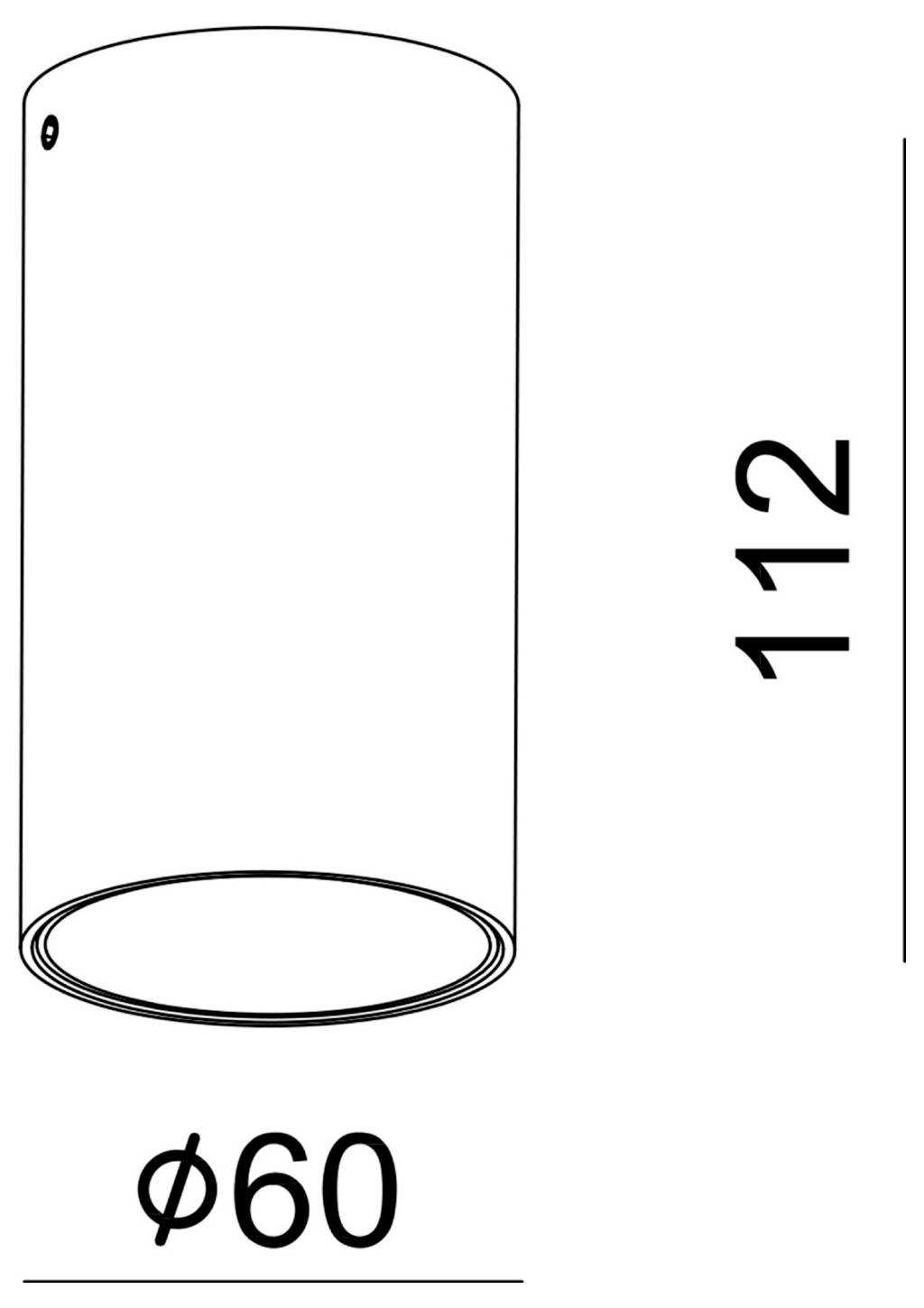 Tehnički crtež cilindričnog dijela, označen visinom 112 mm i promjerom 60 mm (Ø60).