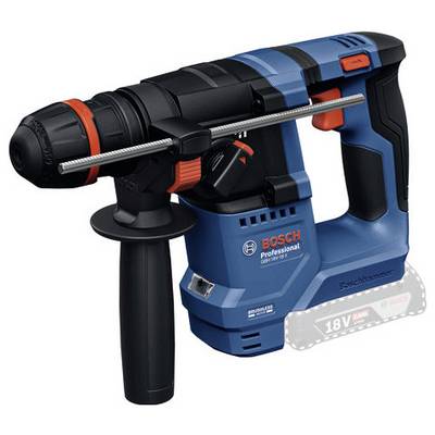 Akumulatorska bušilica u plavoj i crnoj boji s crvenom i crnom ručkom. Natpis: 'Bosch Professional 18V' u desnom dijelu.