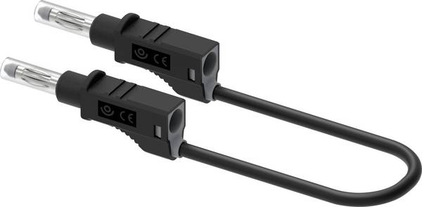 Electro PJP 2210/600V-CD1-25N mjerni vod muški priključak 4 mm  25 cm crna 1 St.
