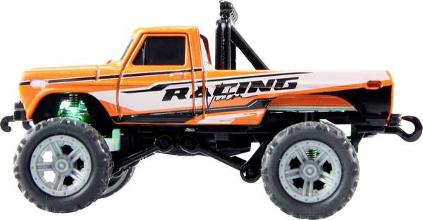 Amewi  narančasta s četkama 1:64 RC model automobila električni  monstertruck pogon na stražnjim kotačima (2wd) RtR 2,4 GHz sa svjetlosnim efektom, uklj. baterija i kabel za punjenje