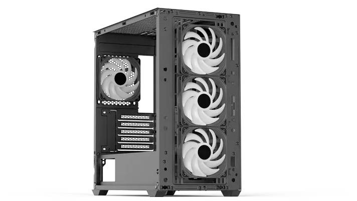 AeroCool D302A-G-BK mini-tower kućište za računala crna, bijela-4