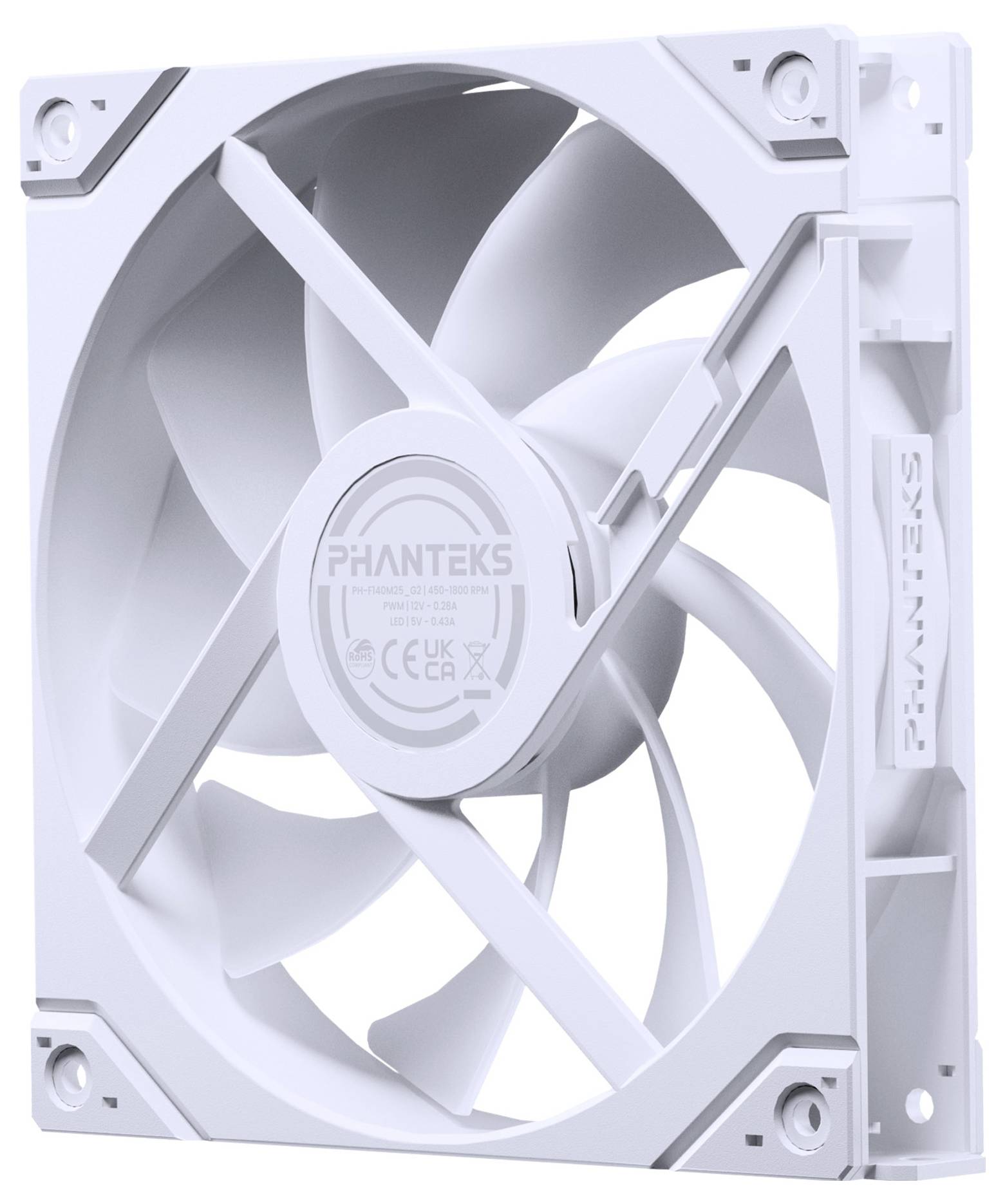 Phanteks PH-F140M25_G2_DWT01_3P ventilator za PC kućište bijela-3