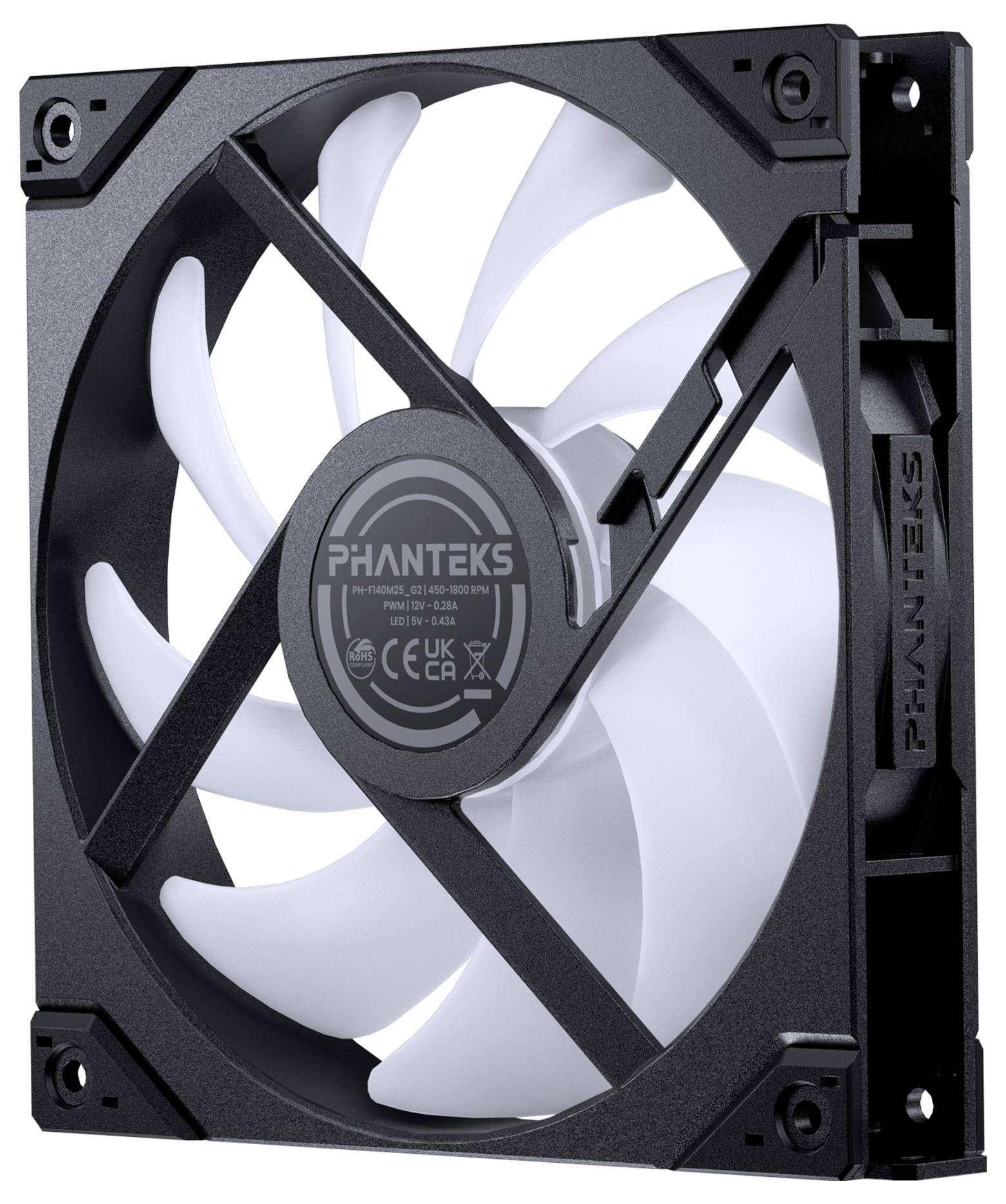 Phanteks PH-F140M25R_G2_DWT01 ventilator za PC kućište crna-3