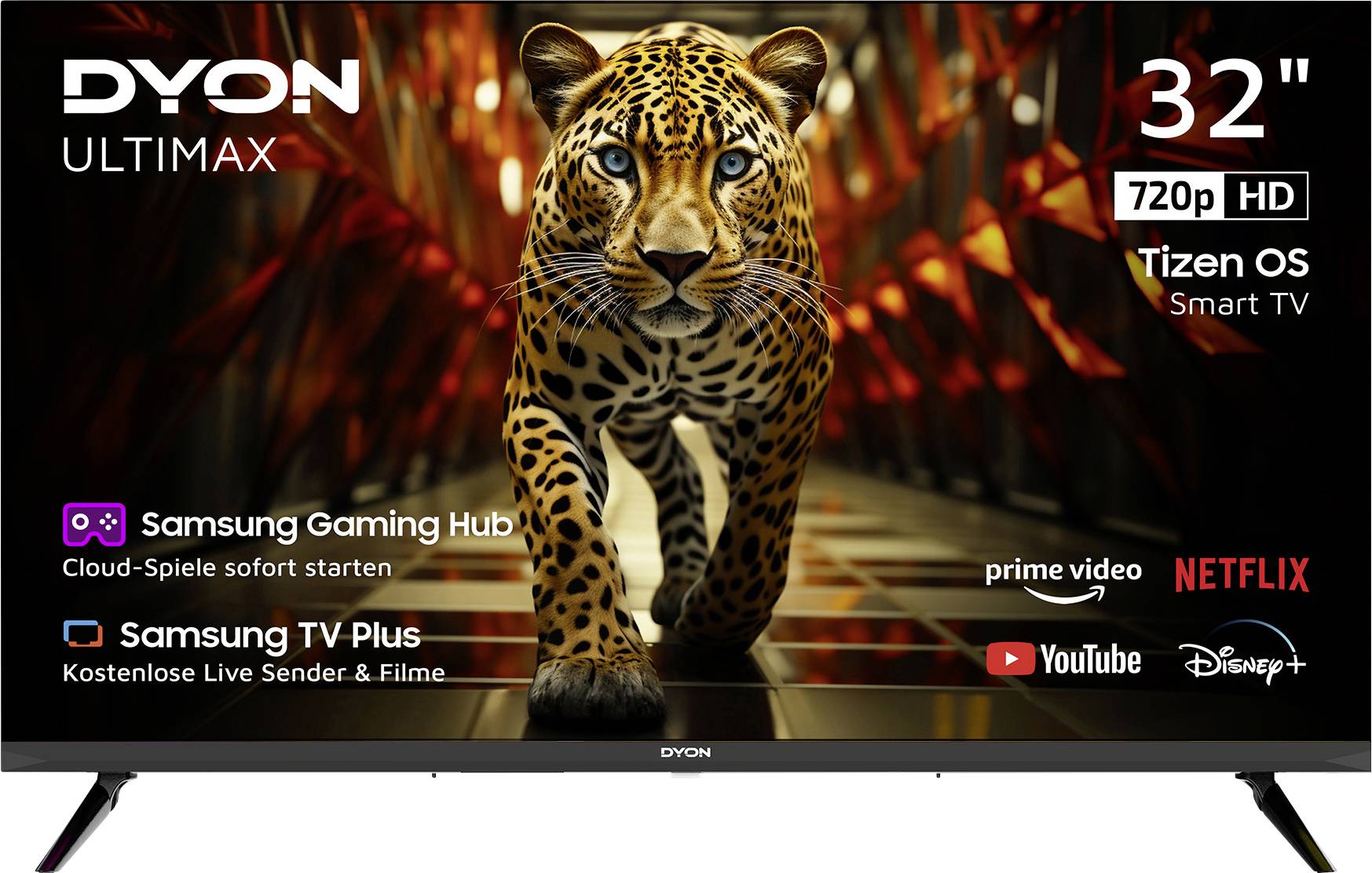 Conrad Dyon Ultimax 32H-TI-W LED-TV 80 cm 32 inch Energielabel F (A - G) DVB-C, DVB-S2, DVB-T, DVB-T2, HD ready, Smart TV, WiFi Zwart aanbieding