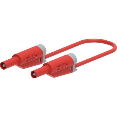 Electro PJP 2714-IEC-CD1-25R mjerni vod muški priključak 4 mm, banana utikač 25 cm crvena 1 St.-0
