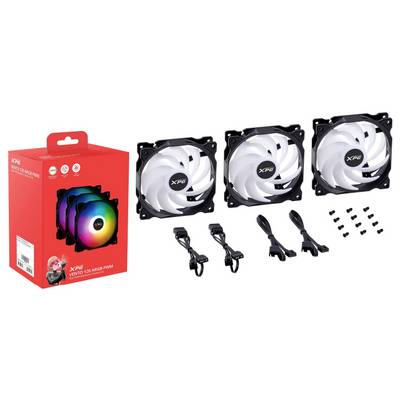 ADATA VENTO 120 ventilator za PC kućište crna (Š x V x D) 120 x 120 x 25 mm uklj. LED rasvjeta-0
