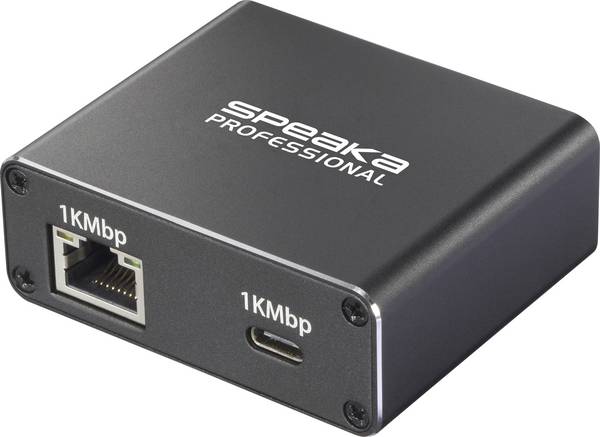 <br>  SpeaKa Professional<br>  SP-GNS-190<br>  razdjelnik<br>  <br>  1+1 ulaz<br>  RJ45, USB-C®<br>  1 GBit/s<br>  USB napajanje<br>  <br>