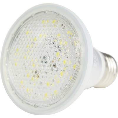LED žarulja s vidljivim žutim diodama, srebrna navojna grla, pogodna za energetski učinkovito osvjetljenje.