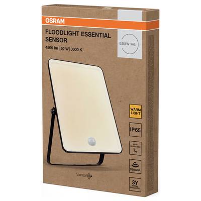Osram Flutlicht Essential Sensor, 4500 lm, 50 W, 3000 K. IP65, prikladna za vanjski prostor, topla svjetlost, sadrži senzor pokreta.