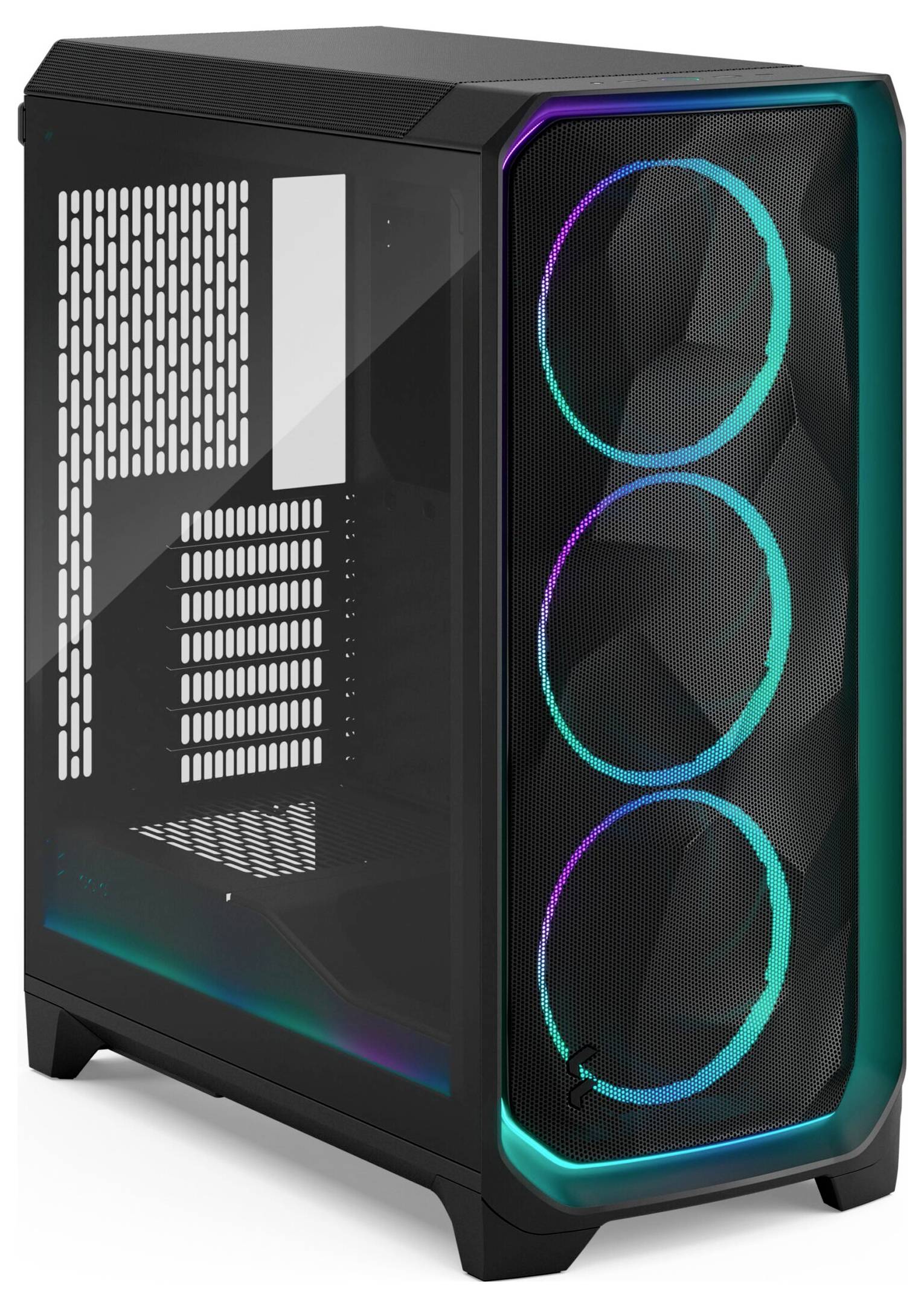Fractal Design FD-C-MES3A-03 tower kućište za računala crna prikladno za aio hlađenje vodom, integrirana rasvjeta, 3 pre-2