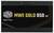 "Cooler Master MWE Gold 850 V3" - tekst na crnoj kutiji s logotipom i žuto-zlatnim linijama, koji promovira napajanje