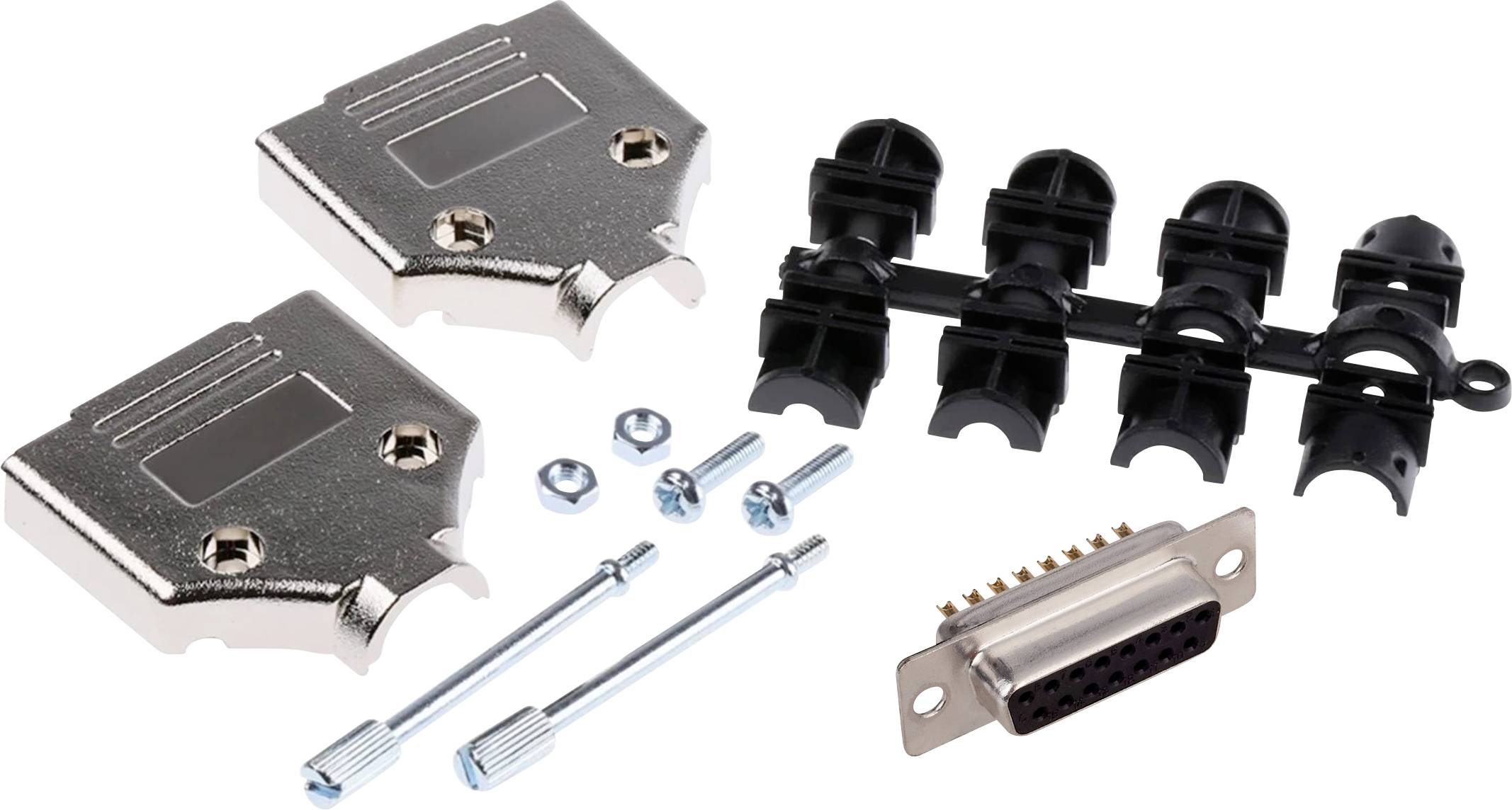 MH Connectors MHDTPK15-DM15S-K višestruki ženski konektor D-Sub komplet 180 ° Broj polova (broj): 15 lemni kup 1 St.-0