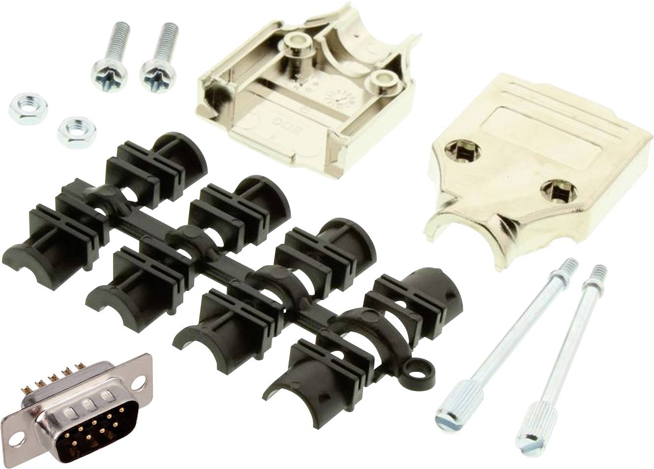 MH Connectors MHDTPK9-DM9P-K komplet D-Sub pinskih konektora 180 ° Broj polova (broj): 9 lemni kup 1 St.-0