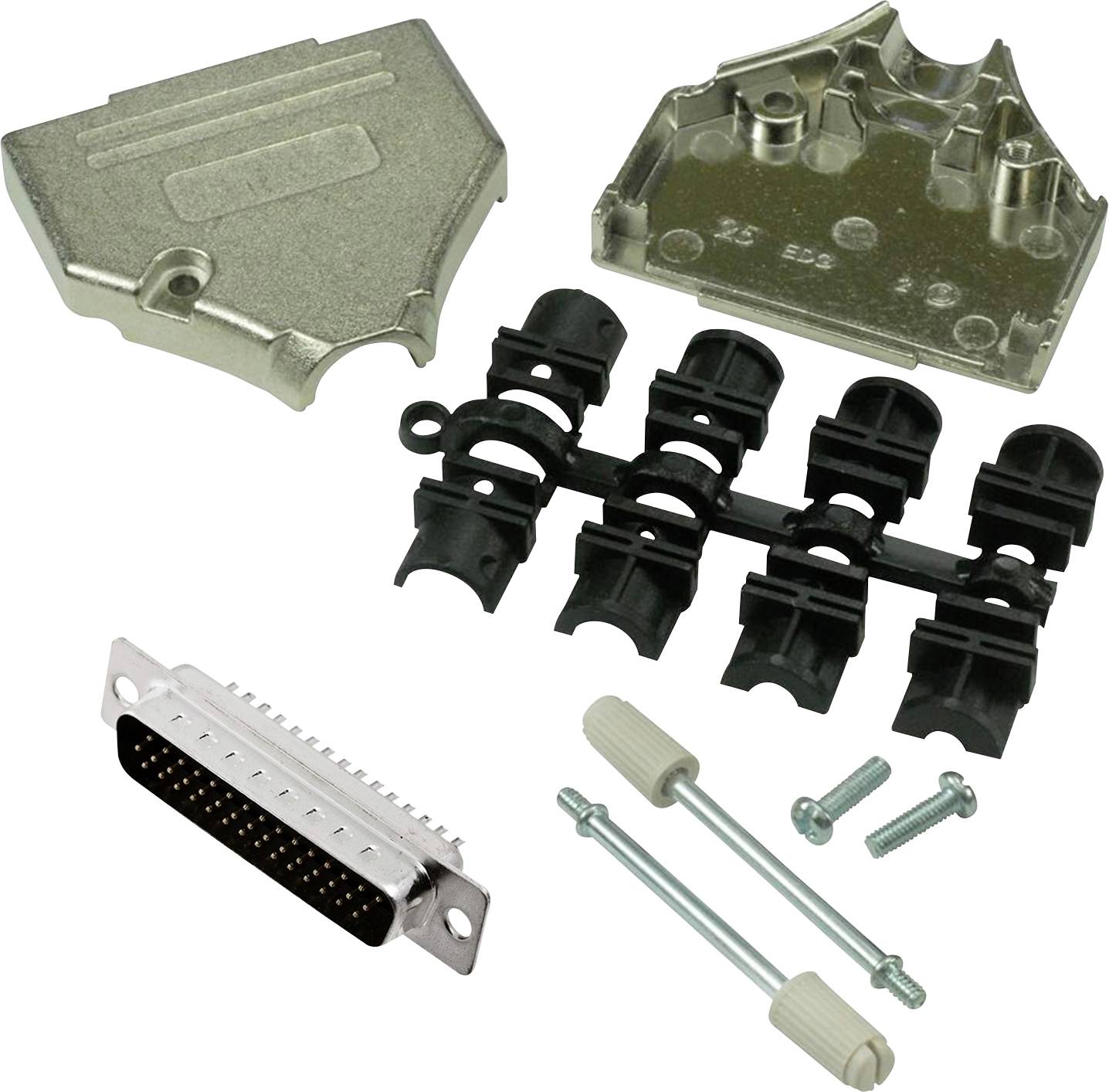 MH Connectors MHDTZK25HD44MS-K komplet D-Sub pinskih konektora 180 ° Broj polova (broj): 25 lemni kup 1 St.-0