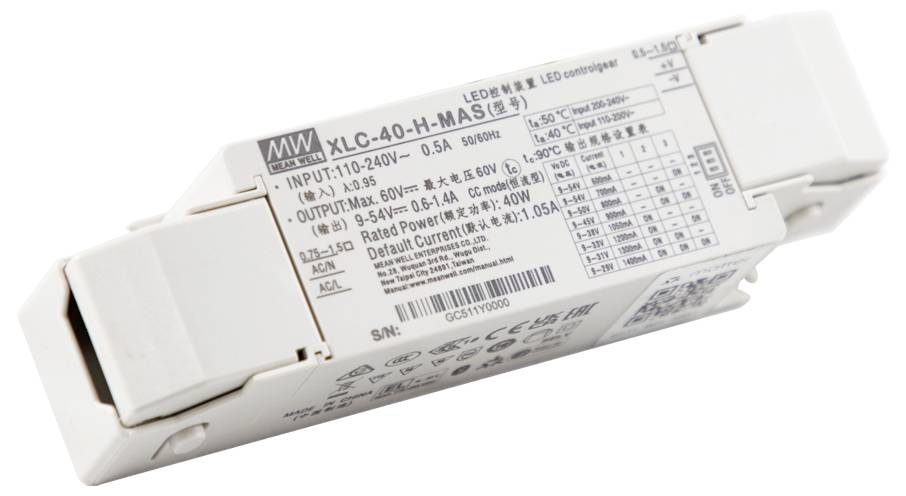MEAN WELL LED-converter 40 W 54 V Dimbaar Voedingsspanning (max.): 300 V