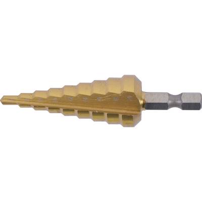 Makita D-40129 HSS Titan stupanjsko svrdlo Ukupna dužina 75 mm presvučen titanom šesterokutna osovina 1 St.-0