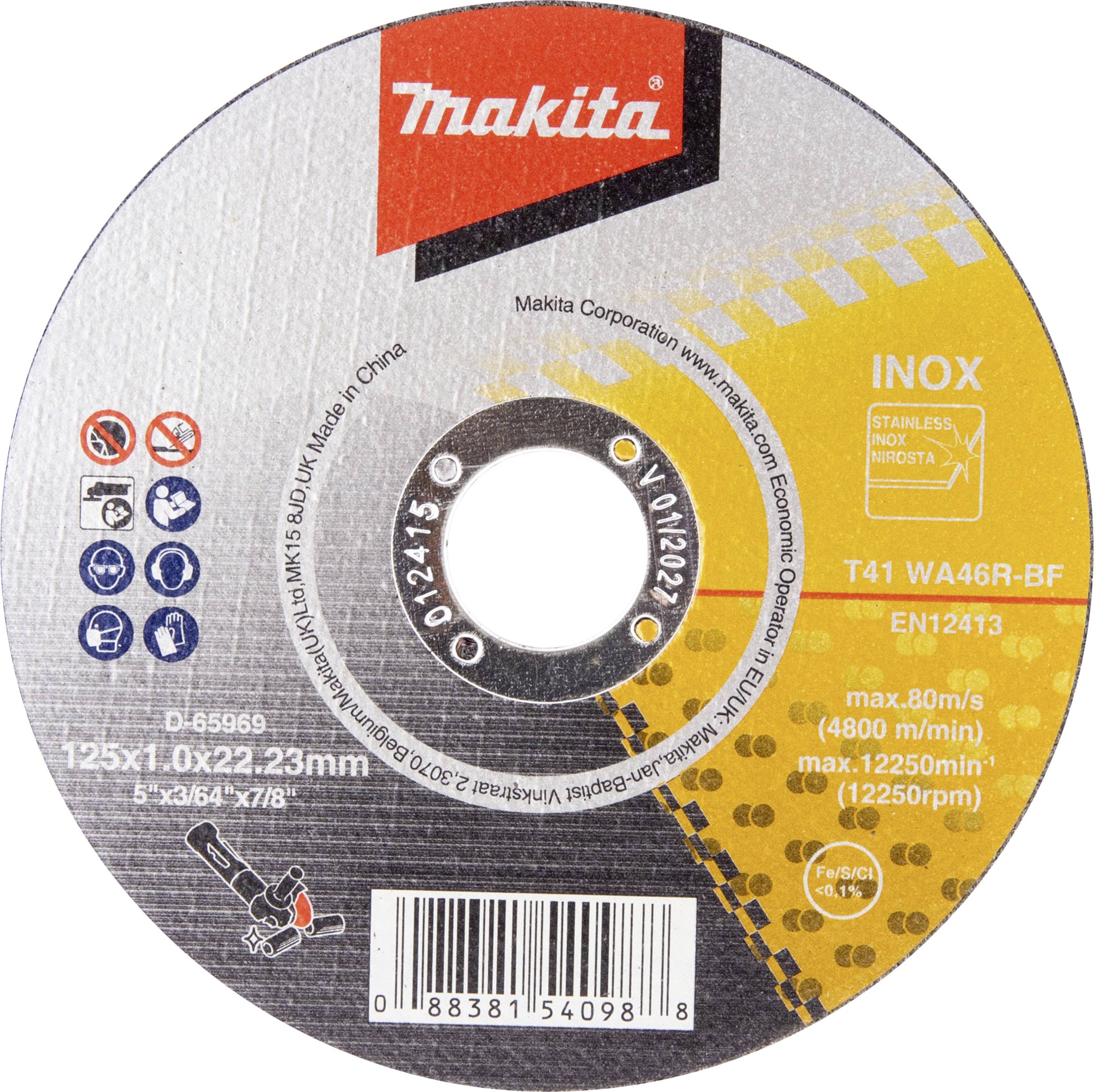 Makita D-65969-50 Doorslijpschijfset 125 mm 50 stuk(s) RVS