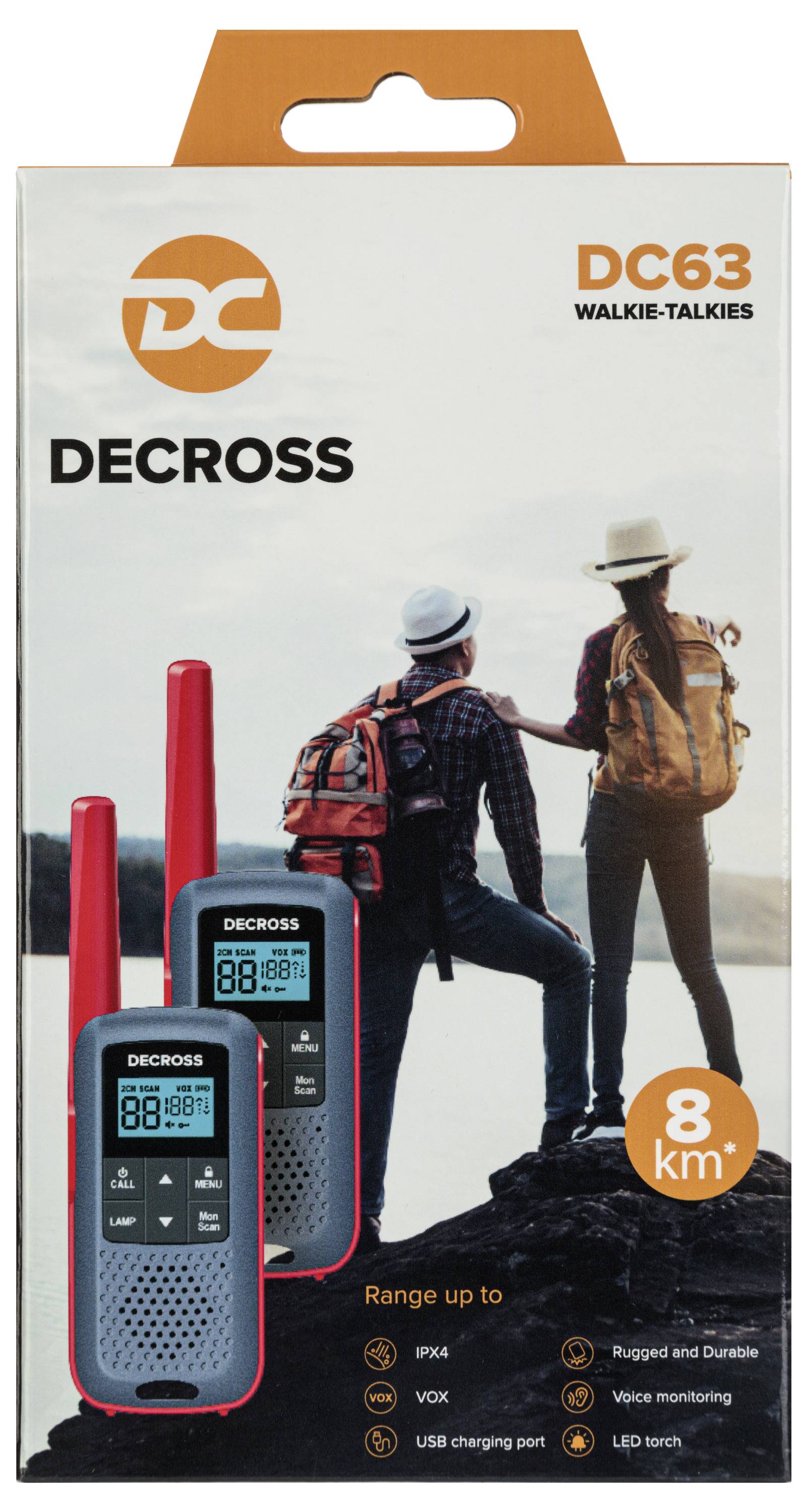 DECROSS DC63 Rot 2er-Set DC6313104302000 PMR ručna radio stanica-1