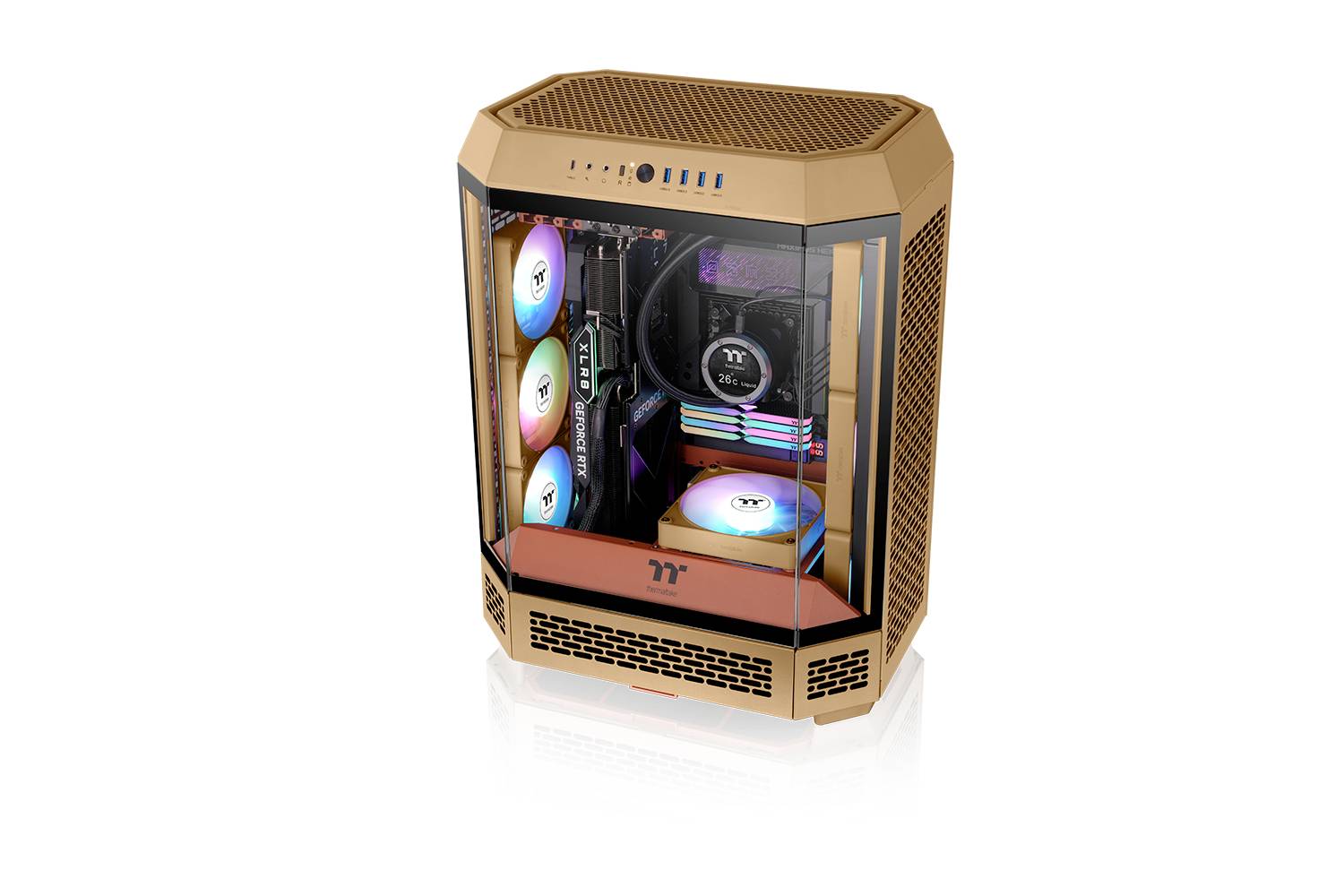 Thermaltake CT140 EX Reverse ARGB Sync PC Cooling Fan Gravel Sand 3 Pack ventilator za PC kućište boja pjeska (Š x V x D-15