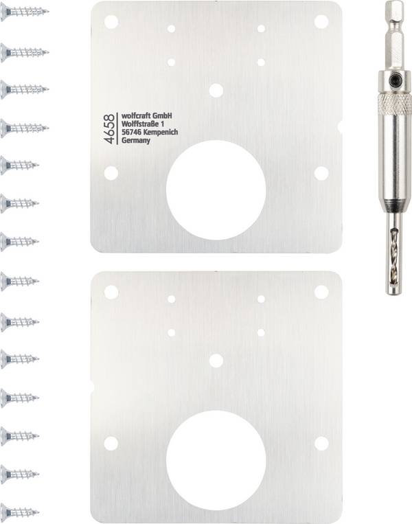 Wolfcraft Set montažnih ploča za popravak skrivene šarke    1 St.
