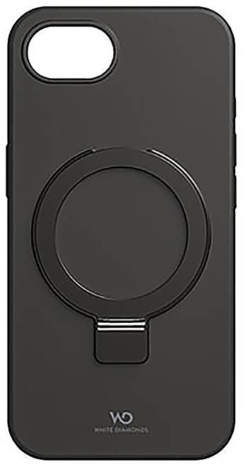 White Diamonds Cover Mag Urban Stand Case für Apple iPhone 16e, Schwarz Backcover Apple iPhone 16e, iPhone 17e Zwart Met standfunctie