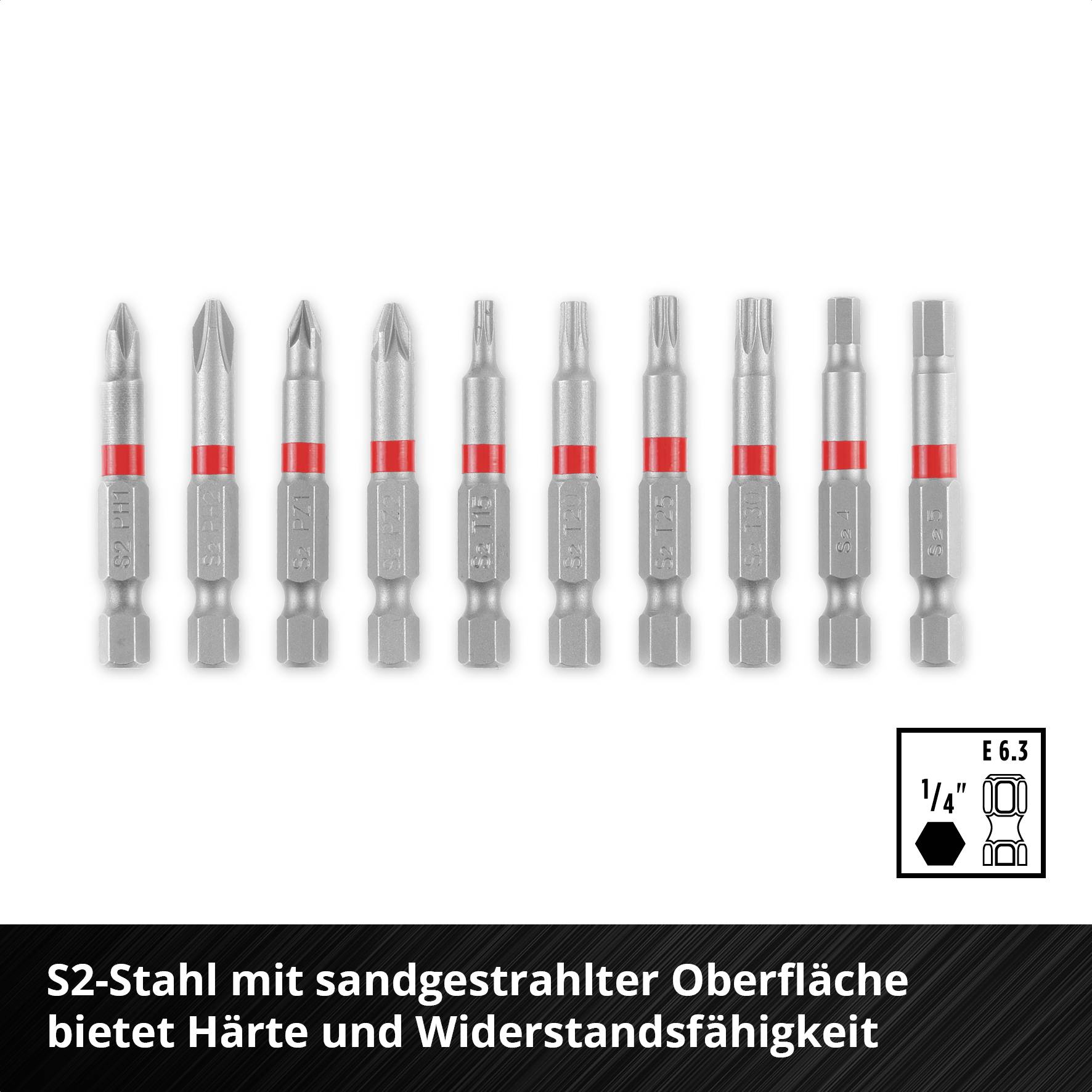 Einhell Bit Taschenbox 10tlg 118643 bit komplet PH, PZ, unutarnji šesterokutni, TX-3