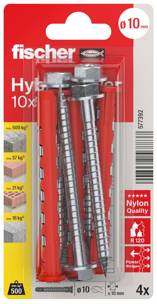 Fischer 577392 HybridPower set tipli 90 mm  4 St.