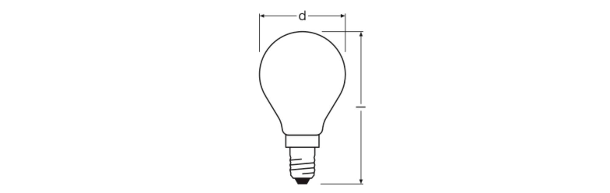 OSRAM HOMELIGHTING 4099854444906 LED Energetska učinkovitost 2021 D (A - G) E14 3.4 W toplo bijela (Ø x V) 45.00 mm x 45-3