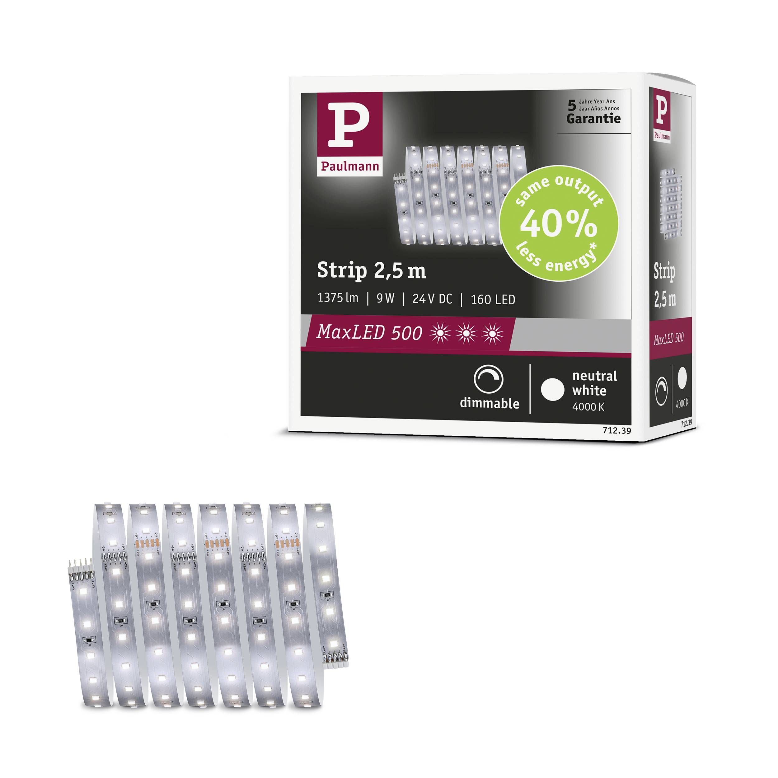 Paulmann MaxLED 500 71239 LED traka s utikačem 24 V/DC 2.5 m neutralna bijela 1 St.-9