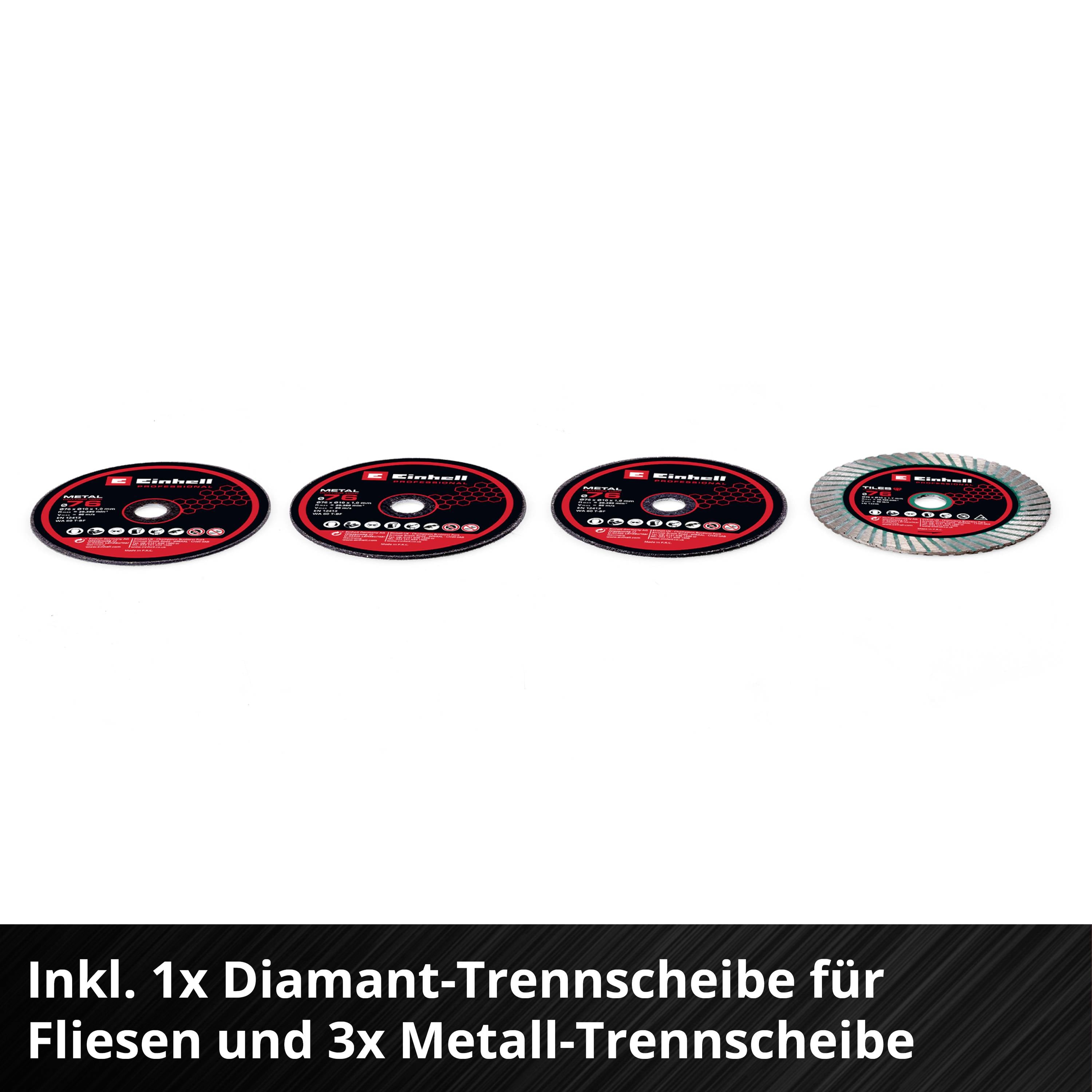 Einhell Professional TP-CO 18/76-C Li BL - Solo akumulatorski rezač Dubina rezanja (maks.): 16 mm-6