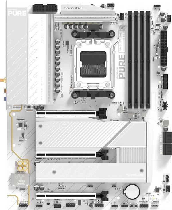 Sapphire B850A matična ploča Baza #####AMD AM5 Faktor oblika (detalji) ATX Set čipova matične ploče AMD® B850