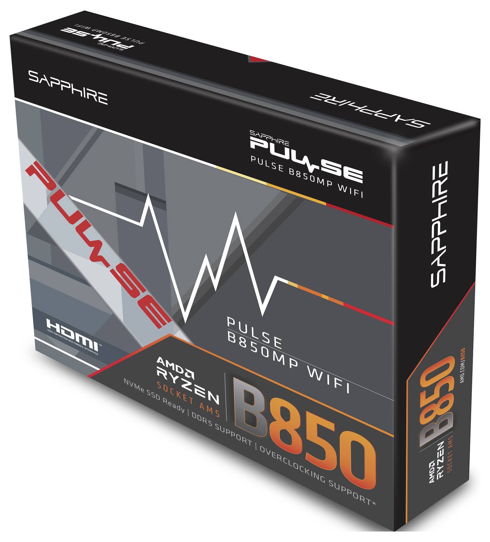 'Sapphire Pulse B850 napajanje ATX standardom 80 PLUS Bronze certificirano, s podrškom za AMD Ryzen AM5, PCIe 5.0 spremno.'