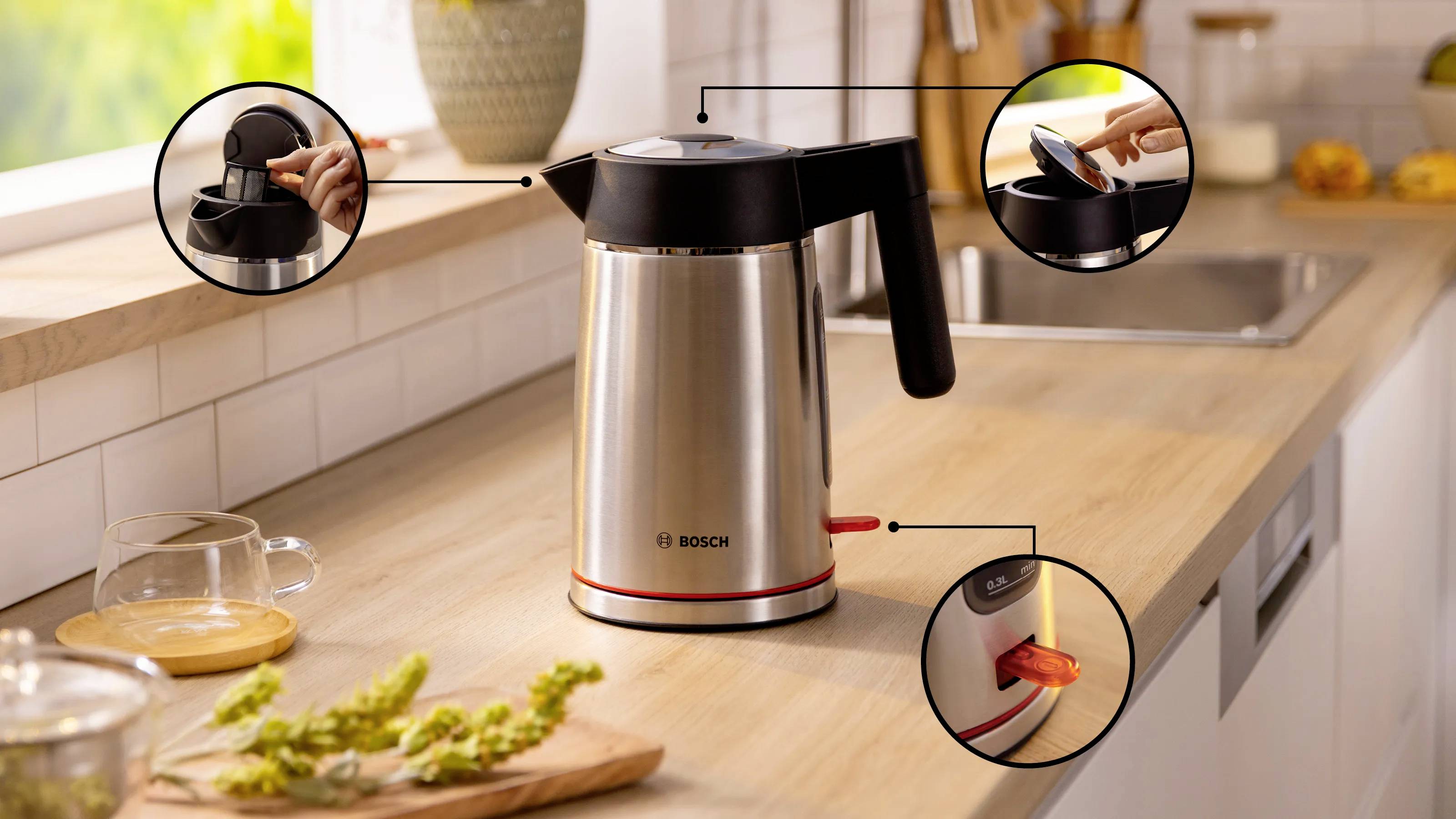Bosch 1,7L MyMoment, Edelstahl kuhalo za vodu zaštita od pregrijavanja plemeniti čelik, crna Kapacitet: 1.7 l-8