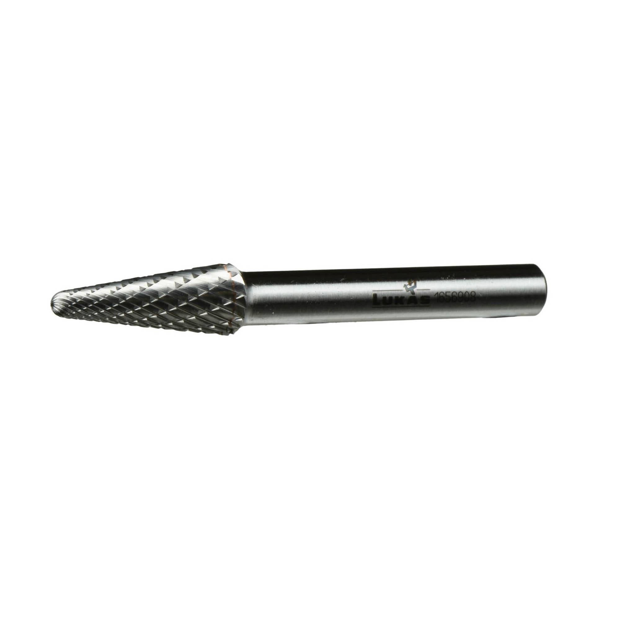 LUKAS-ERZETT A10071020608 Frees Hardmetaal Ronde kegel Afmeting, Ø 10 mm Werklengte 20 mm Schachtdiameter 6 mm