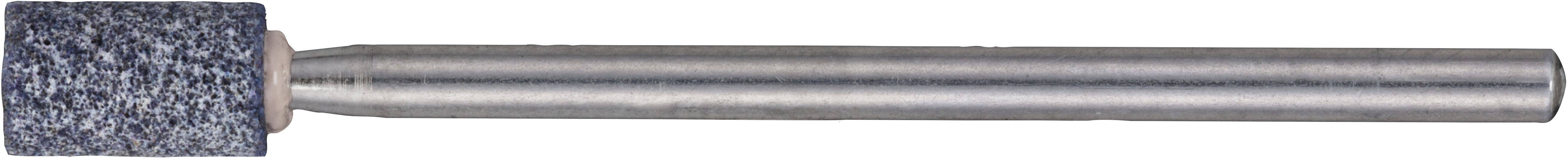 Cilindrična brušna glava s teksturiranom abrazivnom površinom i dugačkim metalnim držačem, koja se koristi za oblikovanje ili glačanje materijala.
