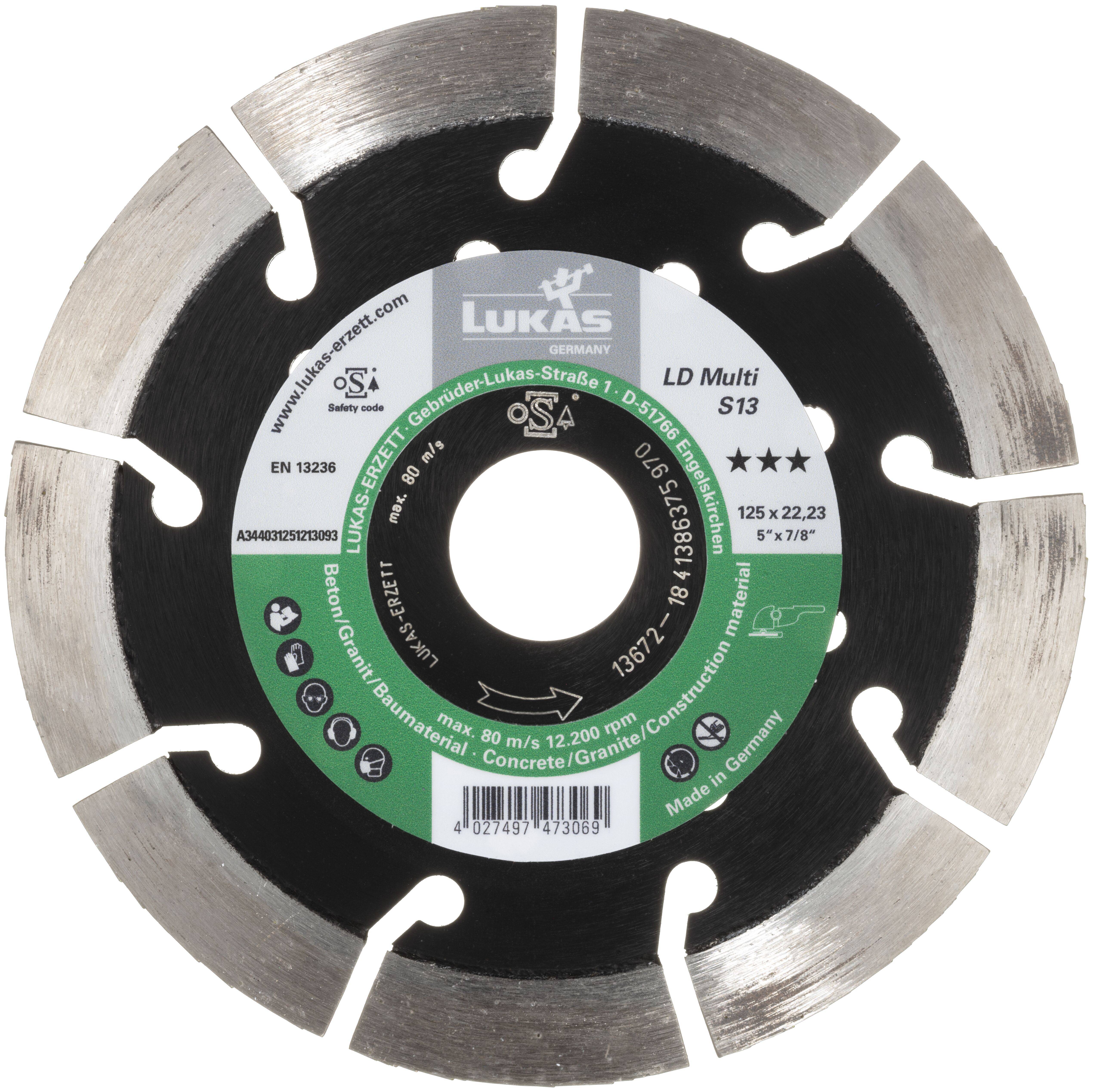 LUKAS-ERZETT A344032301213153 DiamantLD Multi S13 230 Diamanten doorslijpschijf 1 stuk(s)